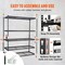 Black Carbon Steel Adjustable Garage Shelving Unit Heavy Duty Storage Rack with Powder Coating